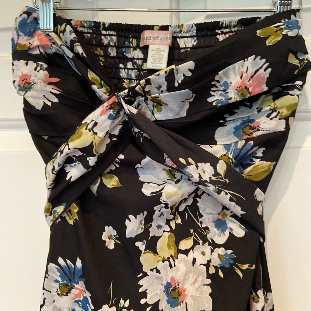 Land of gipsy long strapless dress